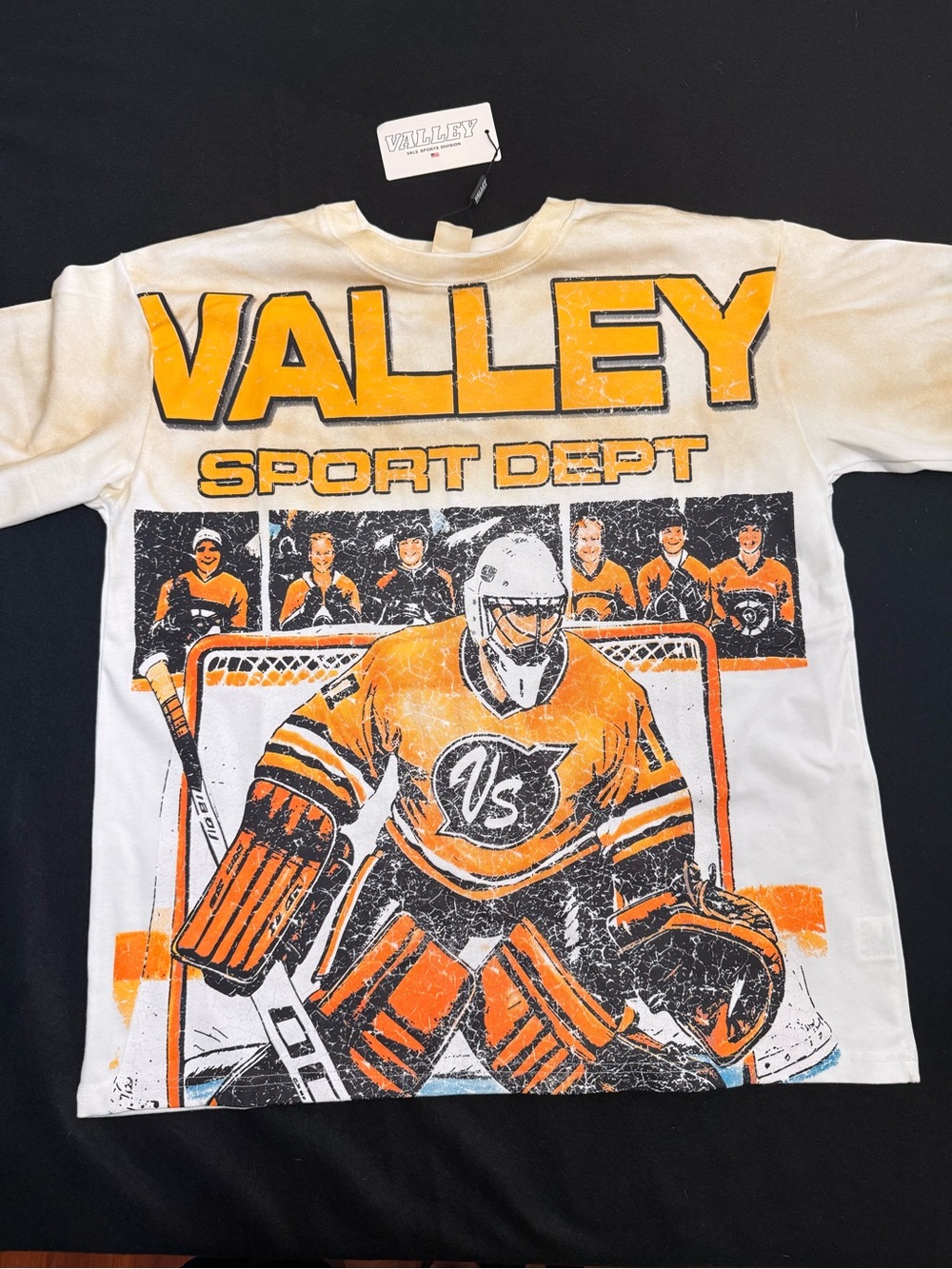 Valley Sport Dept Orange Hockey Graphic Tee